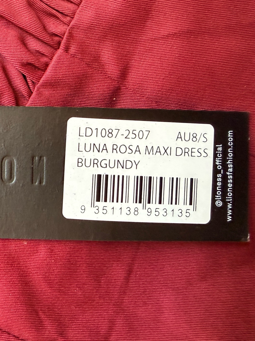 Lioness Burgundy Scoop-Neck Midi Dress NWT - Picture 11 of 11